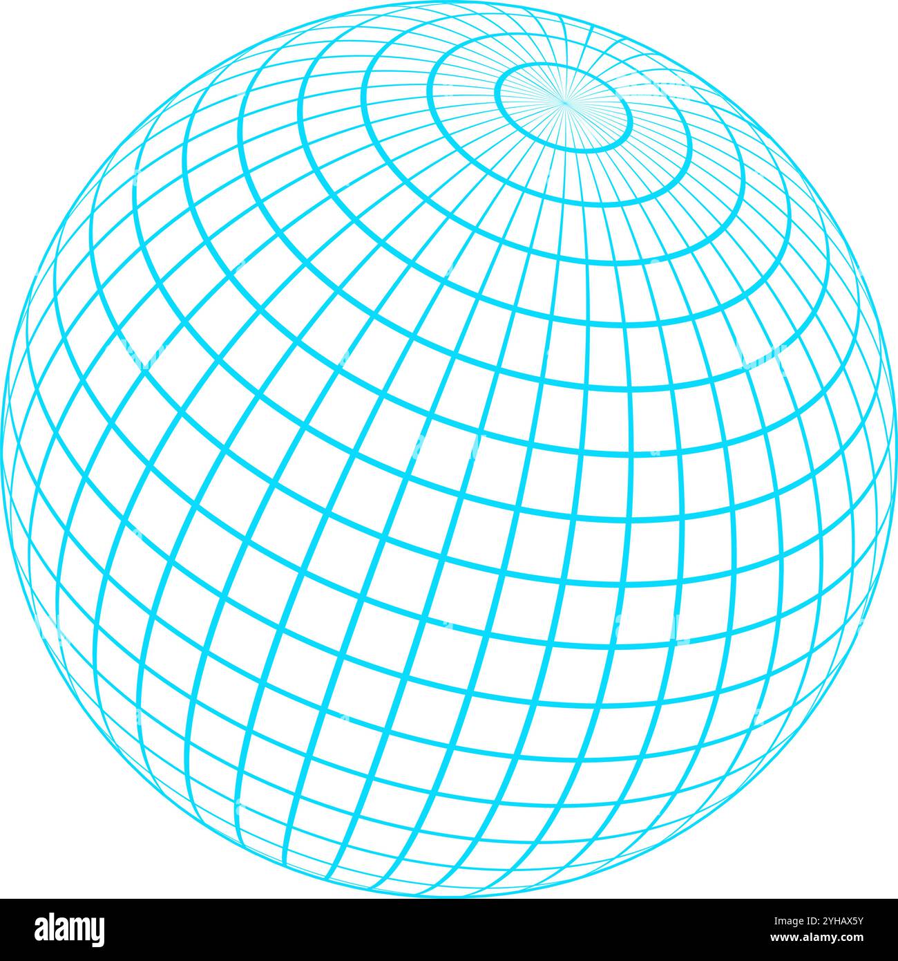 Geometric 3d Mesh Pattern Sphere Stock Vector