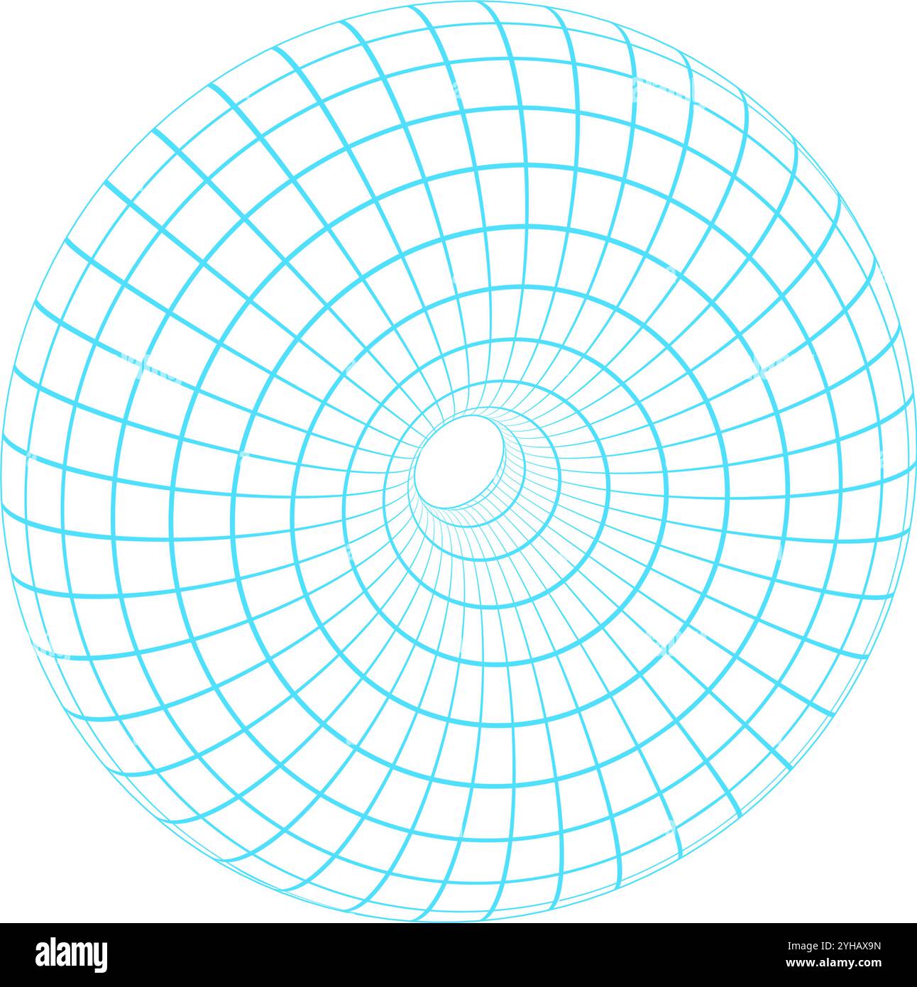 Y2k 3d Wireframe Torus Stock Vector