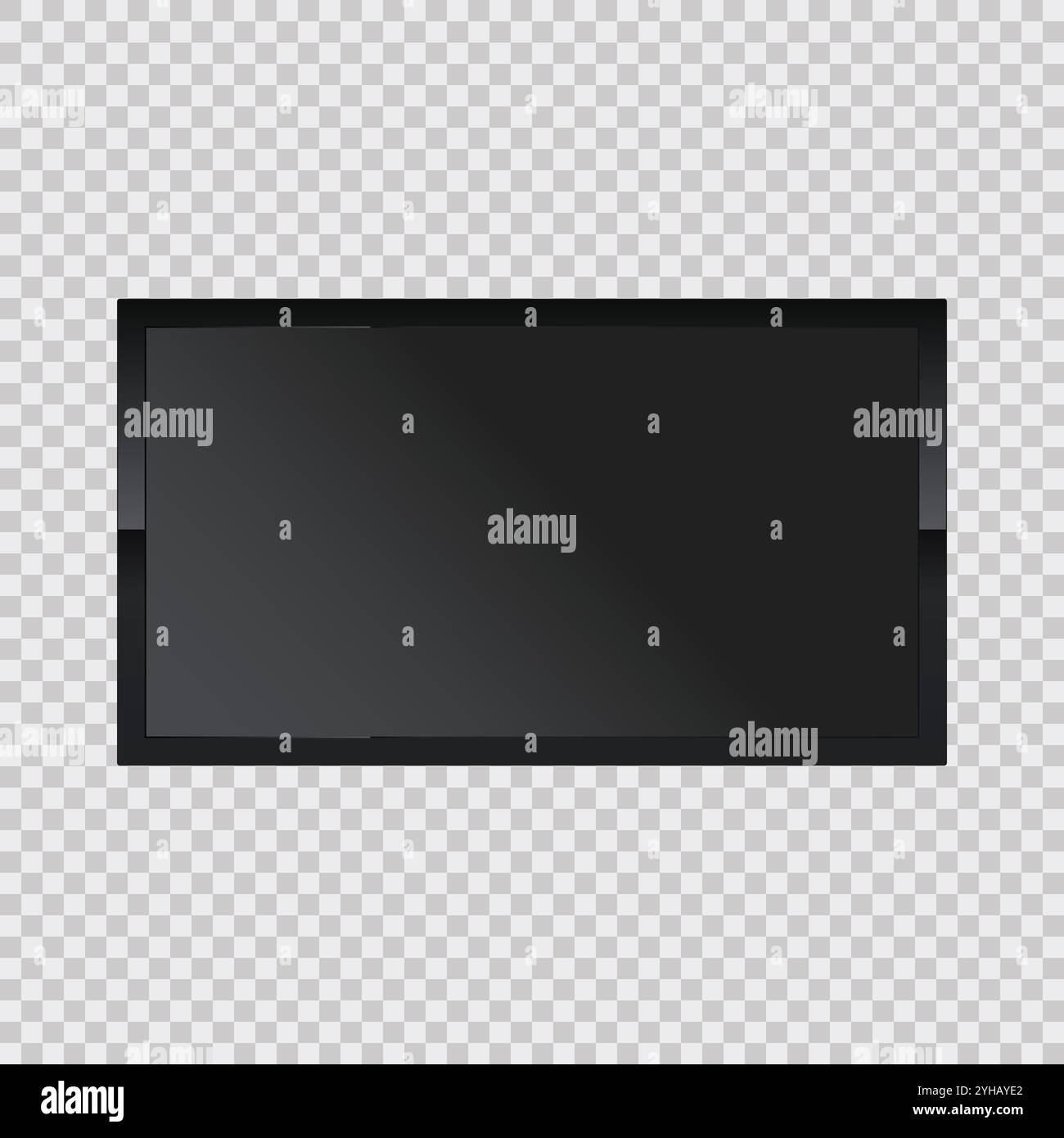 LED TV mockup in 3Ds of Realistic light box. Illuminated lightbox with ...
