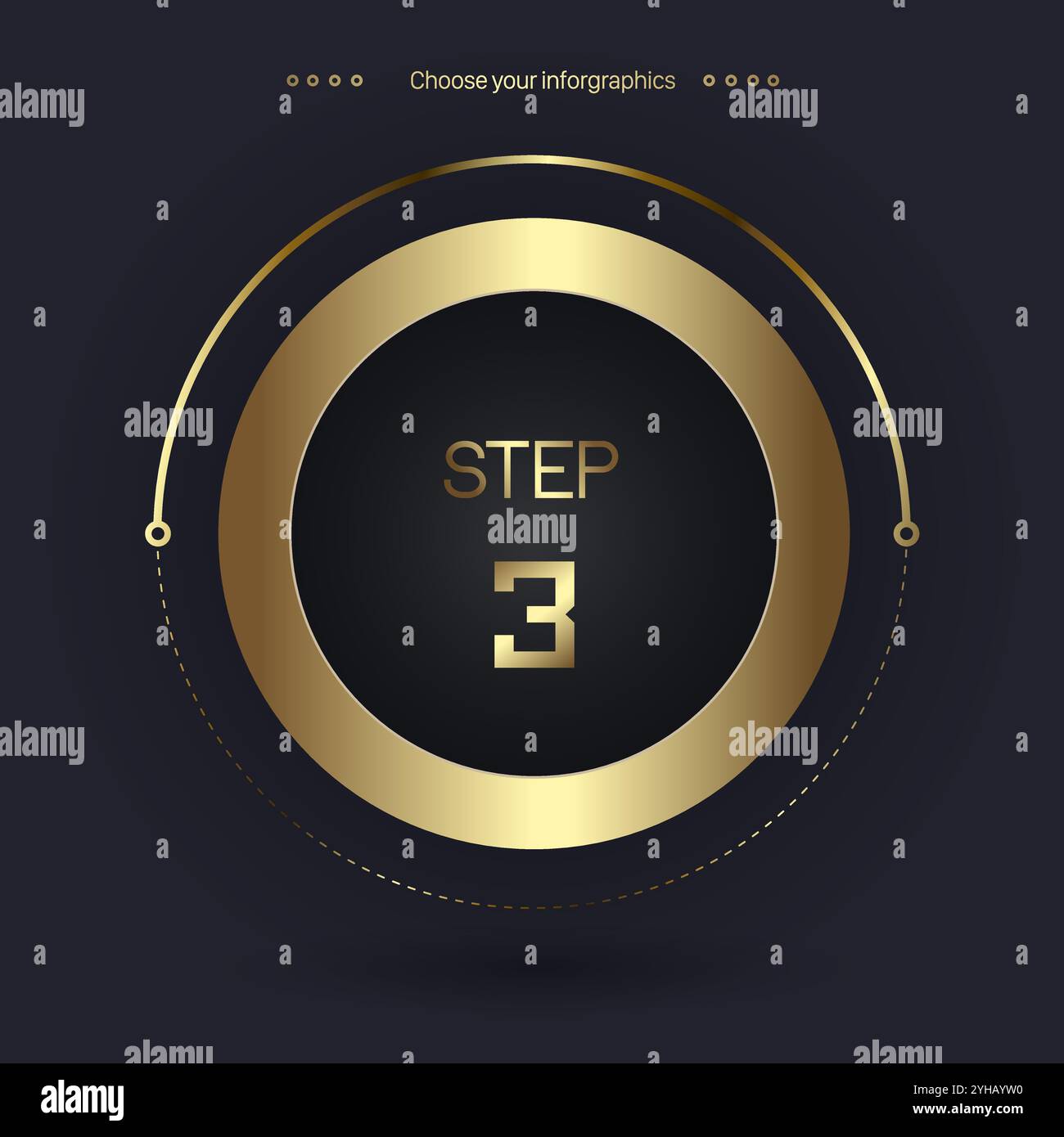 Step 3 Luxury number option for Premium multipurpose Infographic Vector ...