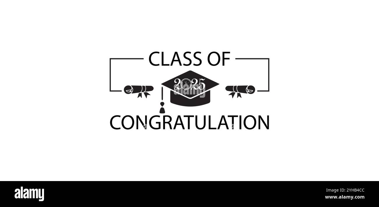 Embracing the Next Generation Saluting the Class of 2025 Stock Vector