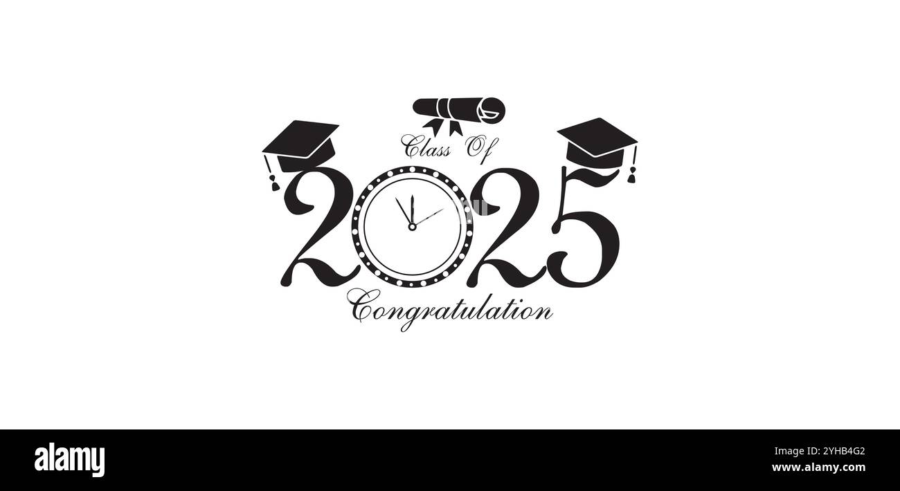 Embracing the Next Generation Saluting the Class of 2025 Stock Vector ...