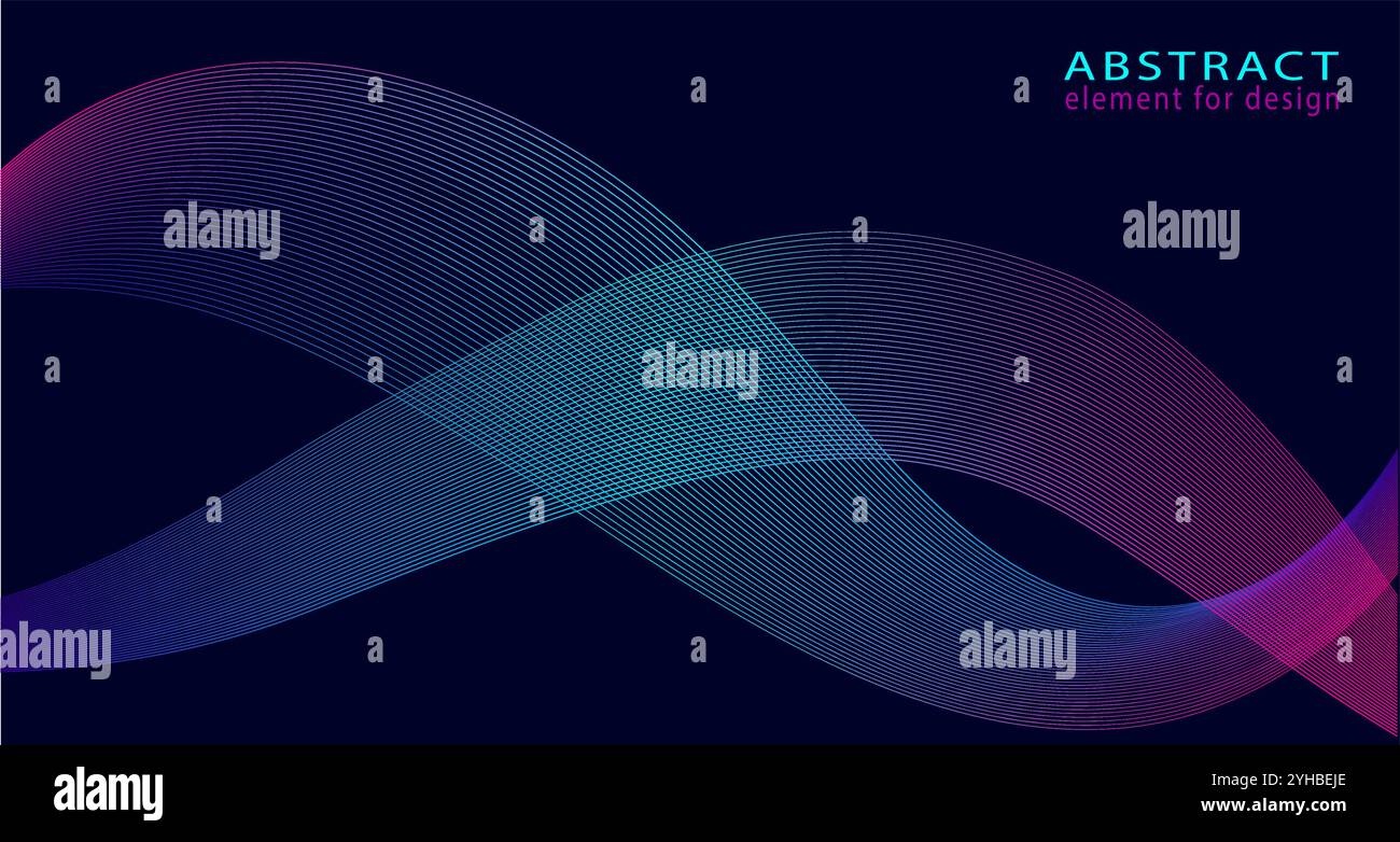 This image showcases colorful wave patterns on a black background ...