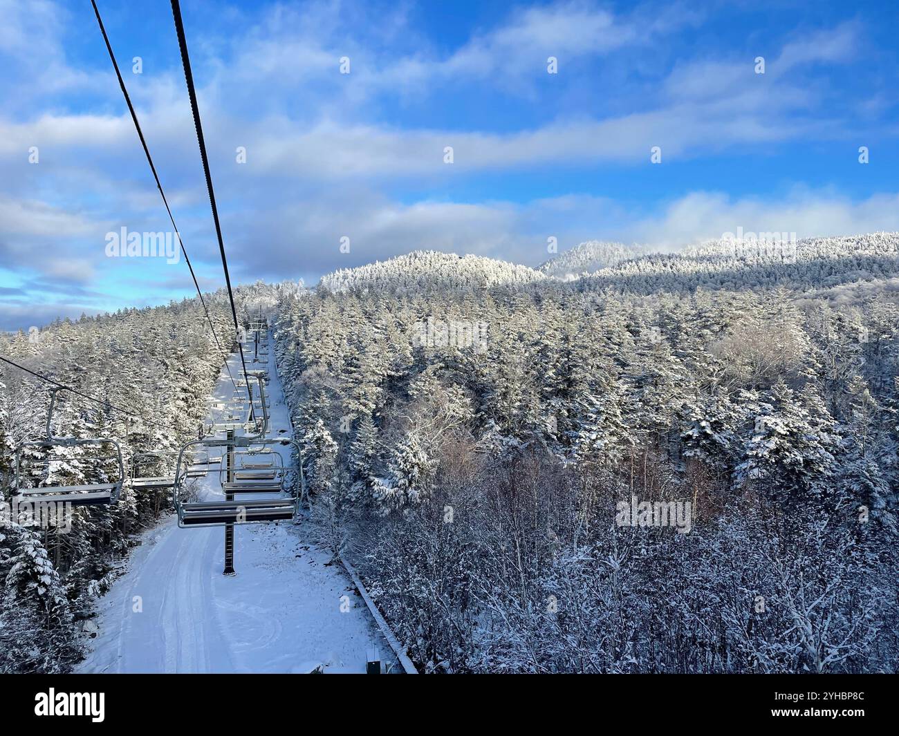 view from the chairlift - Smartphone Captured Stock Image
