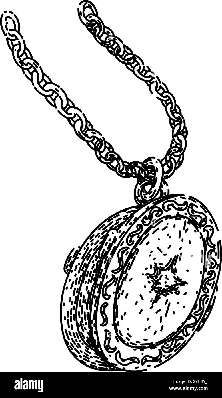 locket locket sketch hand drawn vector Stock Vector Image & Art Alamy