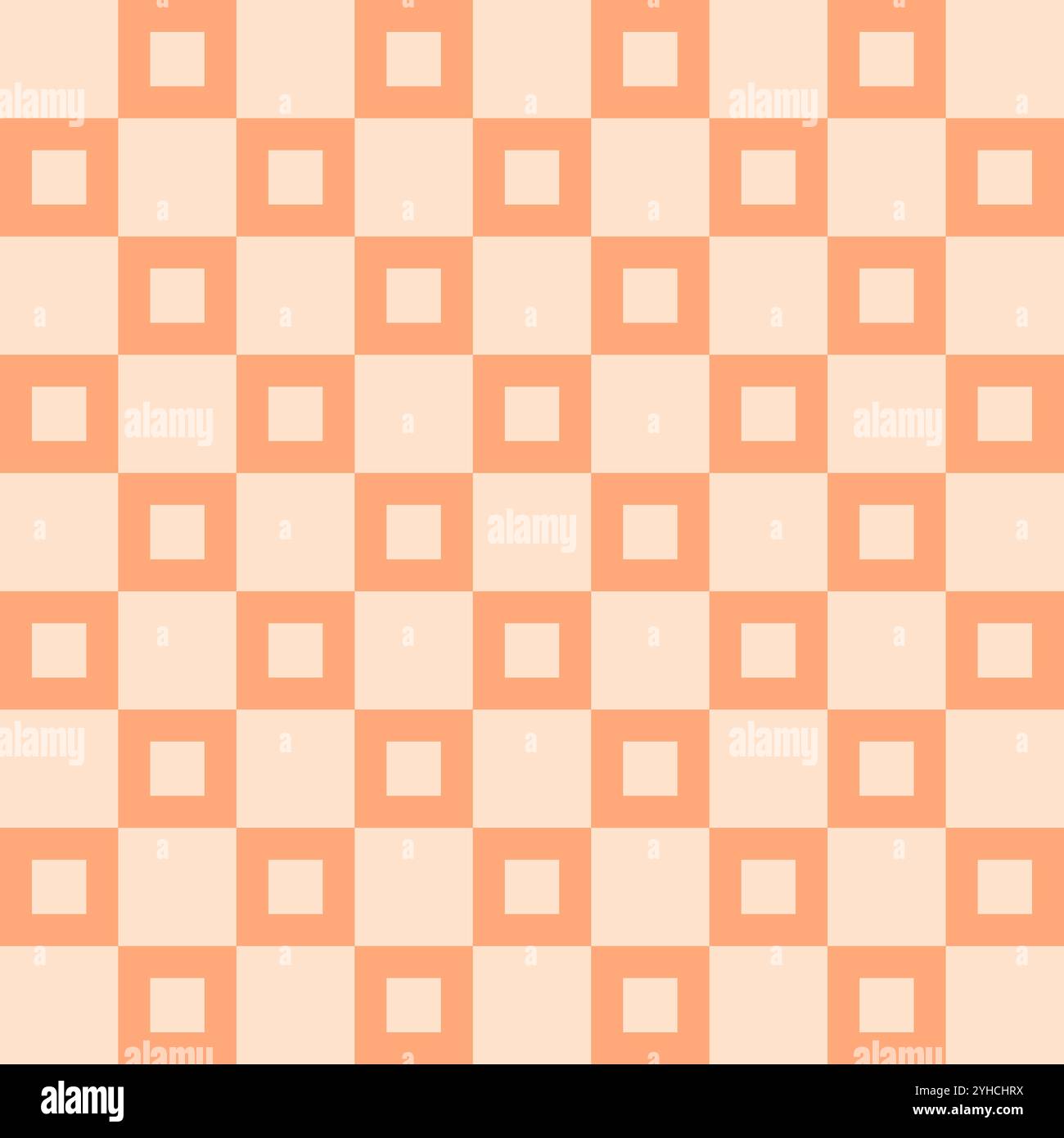 Abstract seamless pattern in Peach Fuzz color. Simple check design with a warm tone, perfect for modern applications in textiles, wallpapers, and grap Stock Vector