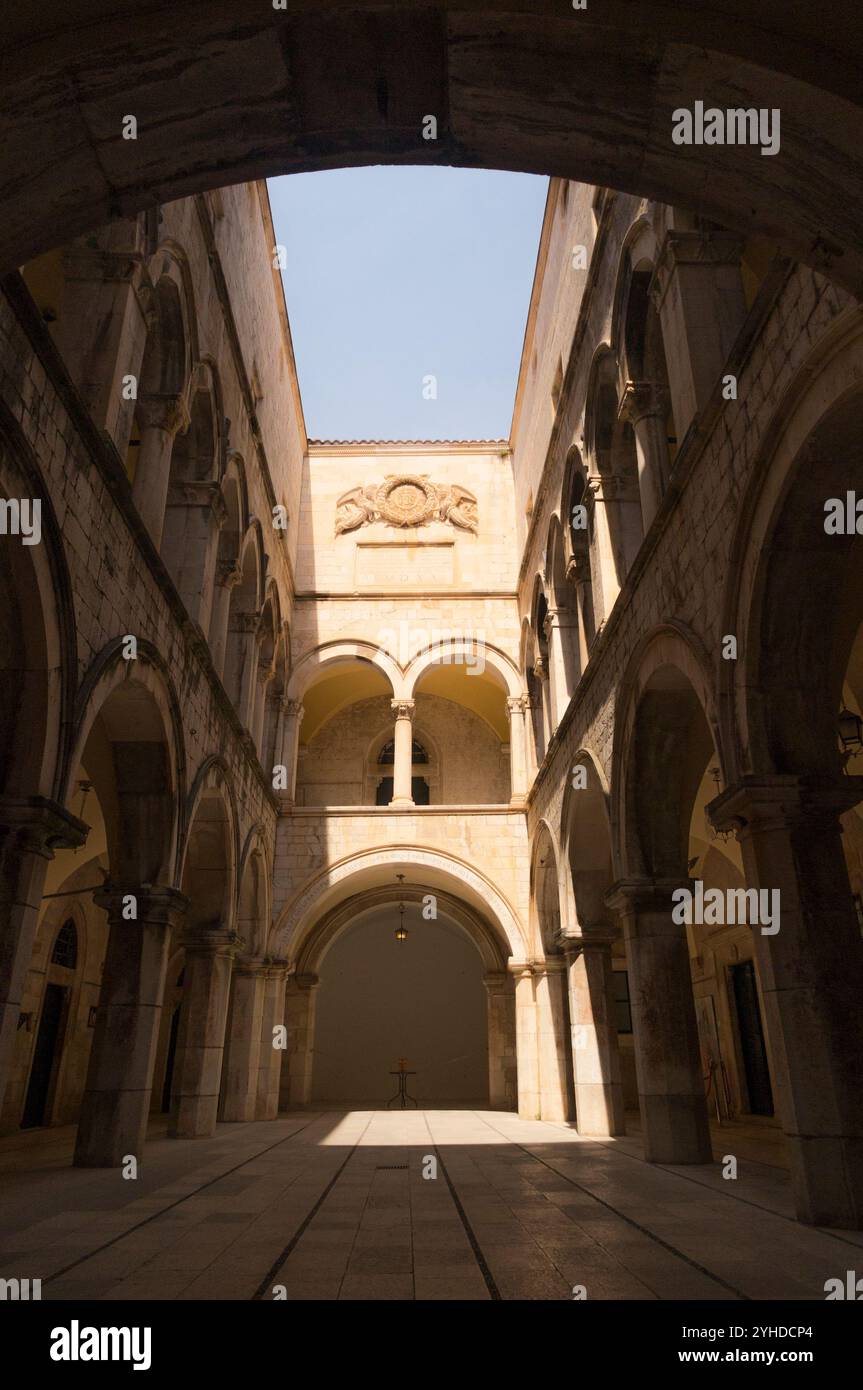The atrium inner courtyard of The Sponza Palace (Croatian: Palača ...