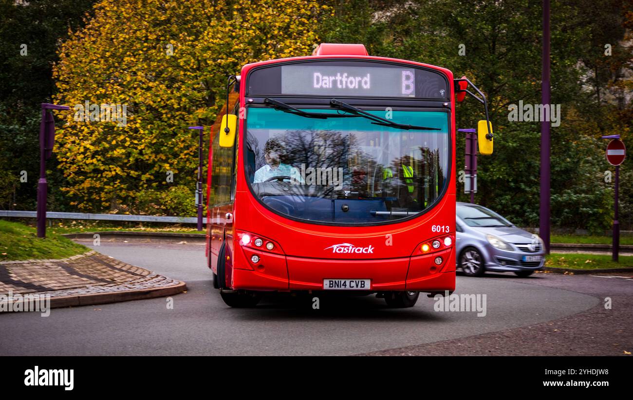 Bus - Bluewater Bus Station - BN14 CVB - Volvo B7RLE Wrightbus Eclipse 2 - Fastrack (operated by Go-Ahead) [6013] Stock Photo