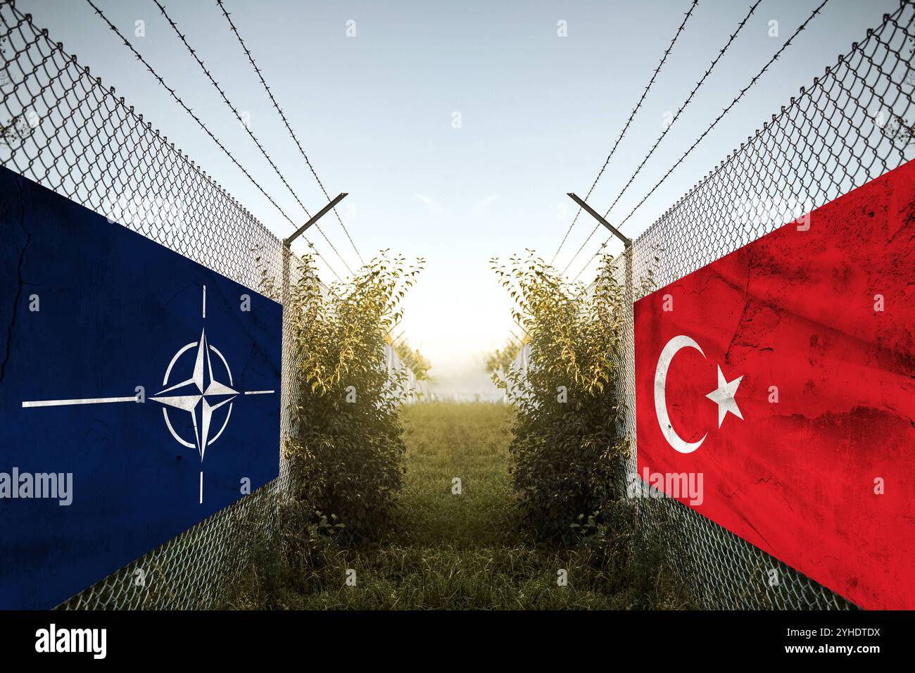 Bavaria, Germany - November 11, 2024: NATO and Turkey country flags on ...