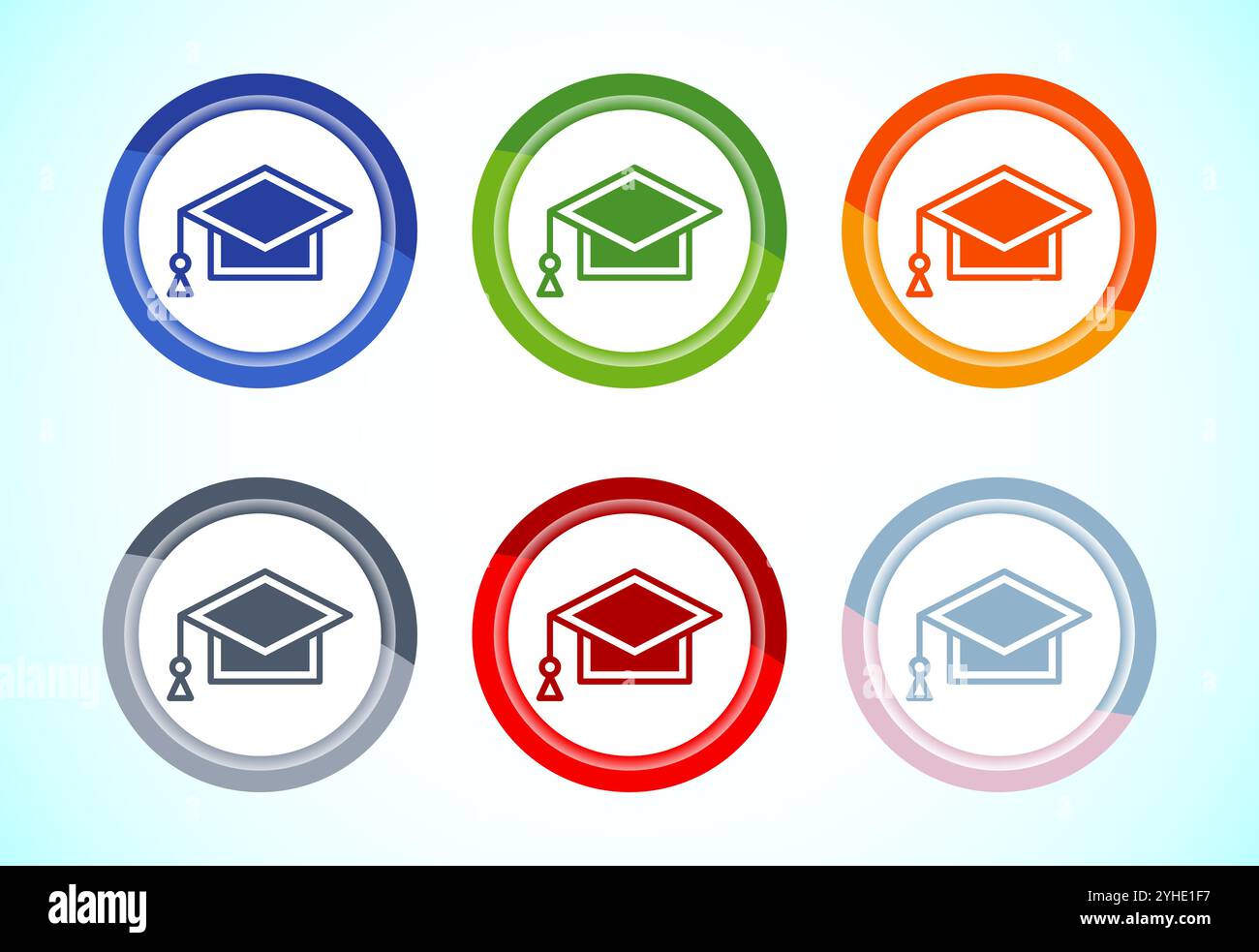Graduation hat icon design, academic cap icon for apps and websites ...