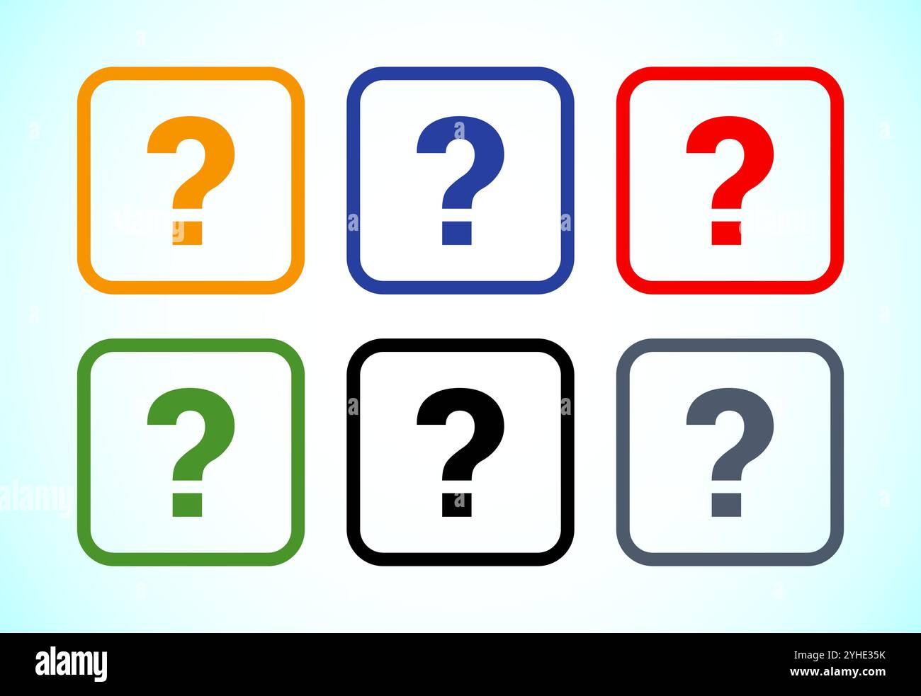 Question mark flat icon set for apps and websites Stock Vector Image ...