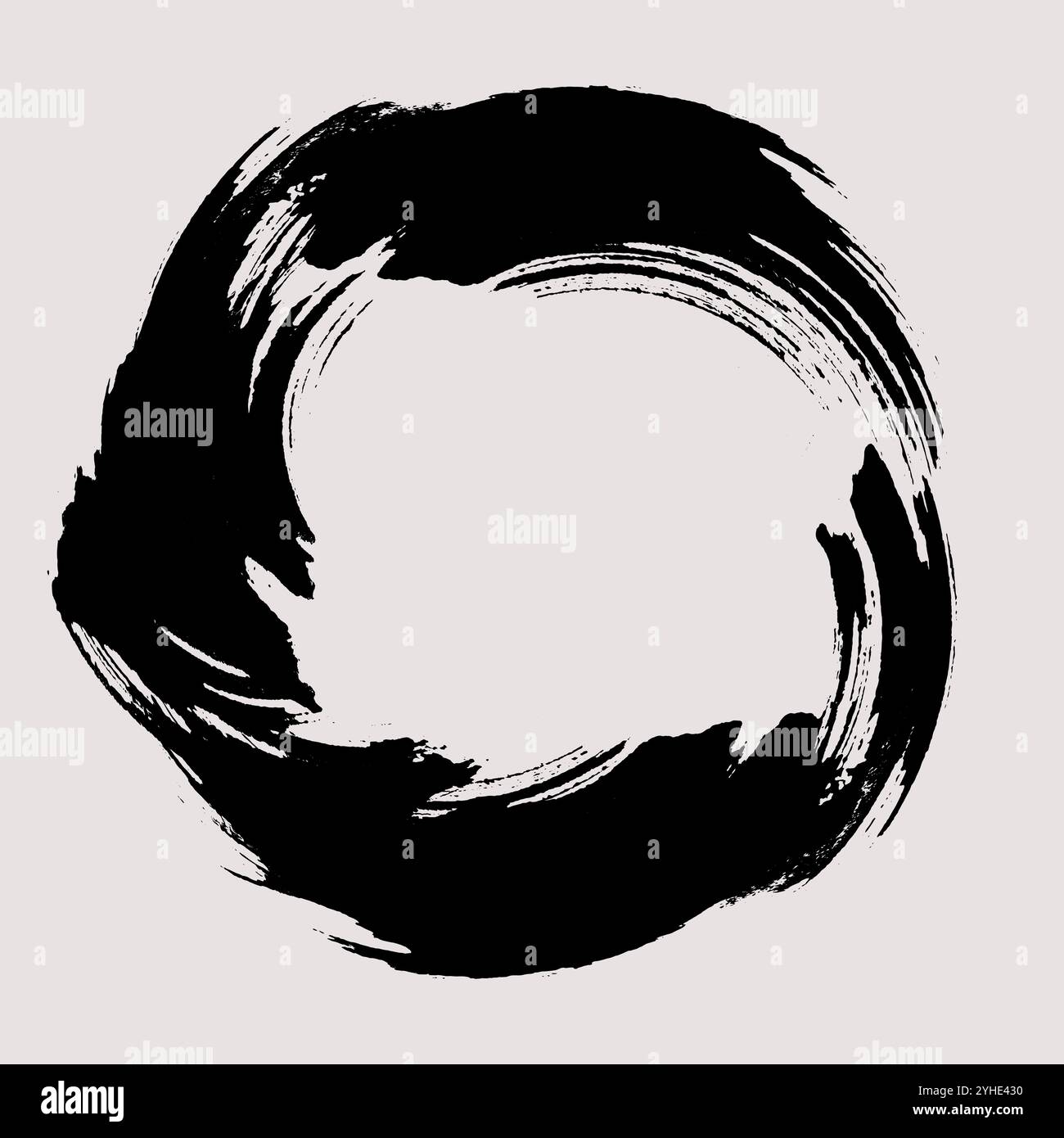 Circle brush stroke vector. Painted circle frame. Abstract textured ...