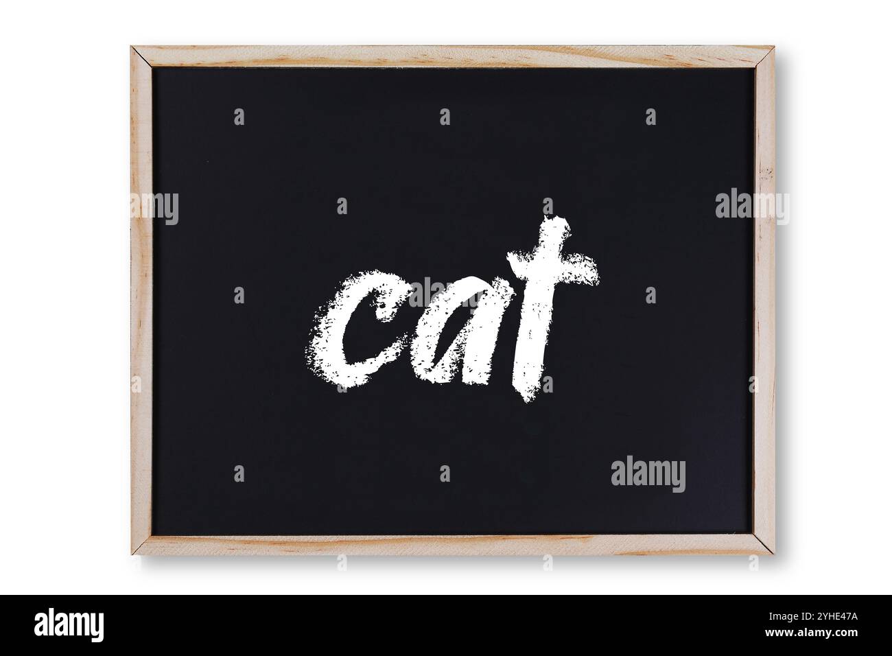 cat word in chalk on chalkboard Stock Photo