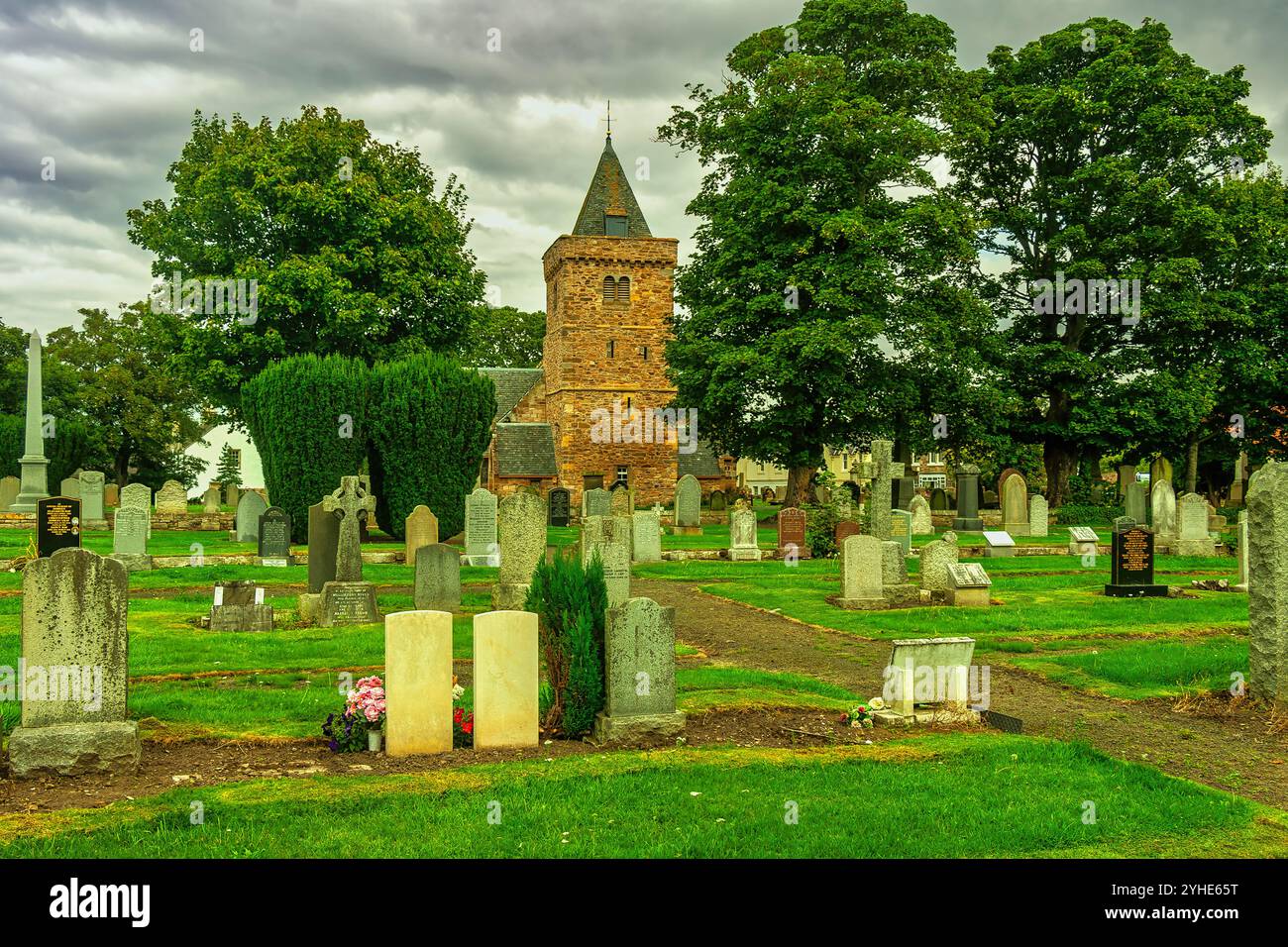 The Scottish Parish Church of Aberlady in East Lothian. Scotland, United Kingdom, Europe Stock Photo