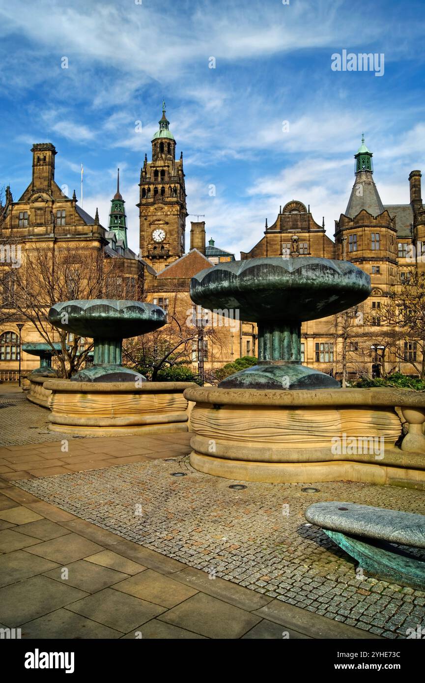 Sheffield council sheffield town hall clock tower hi-res stock ...