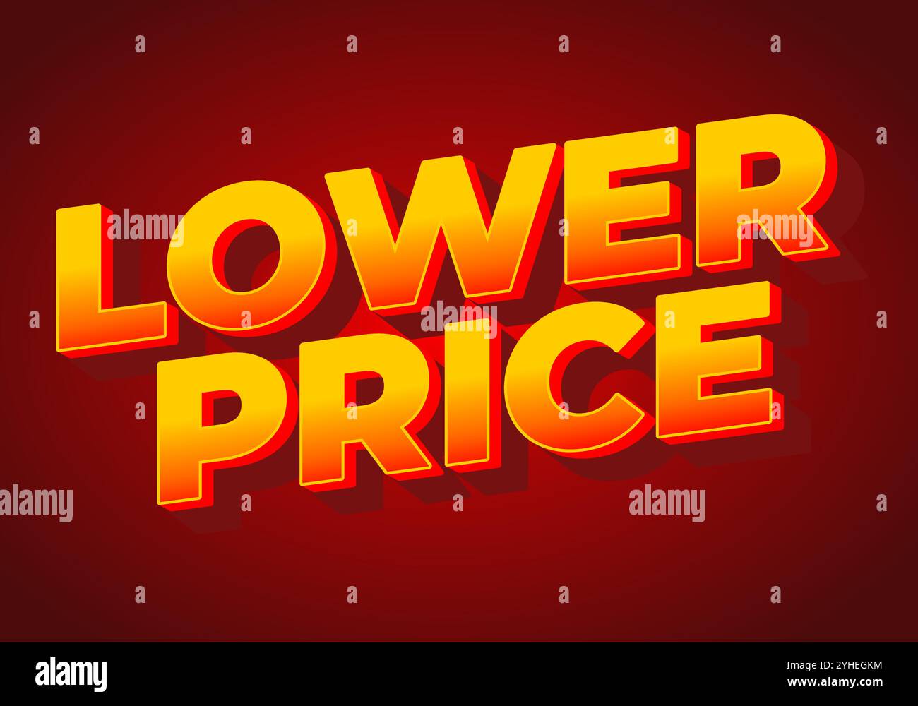 Lower price. Text effect design with modern colors and 3D font look ...