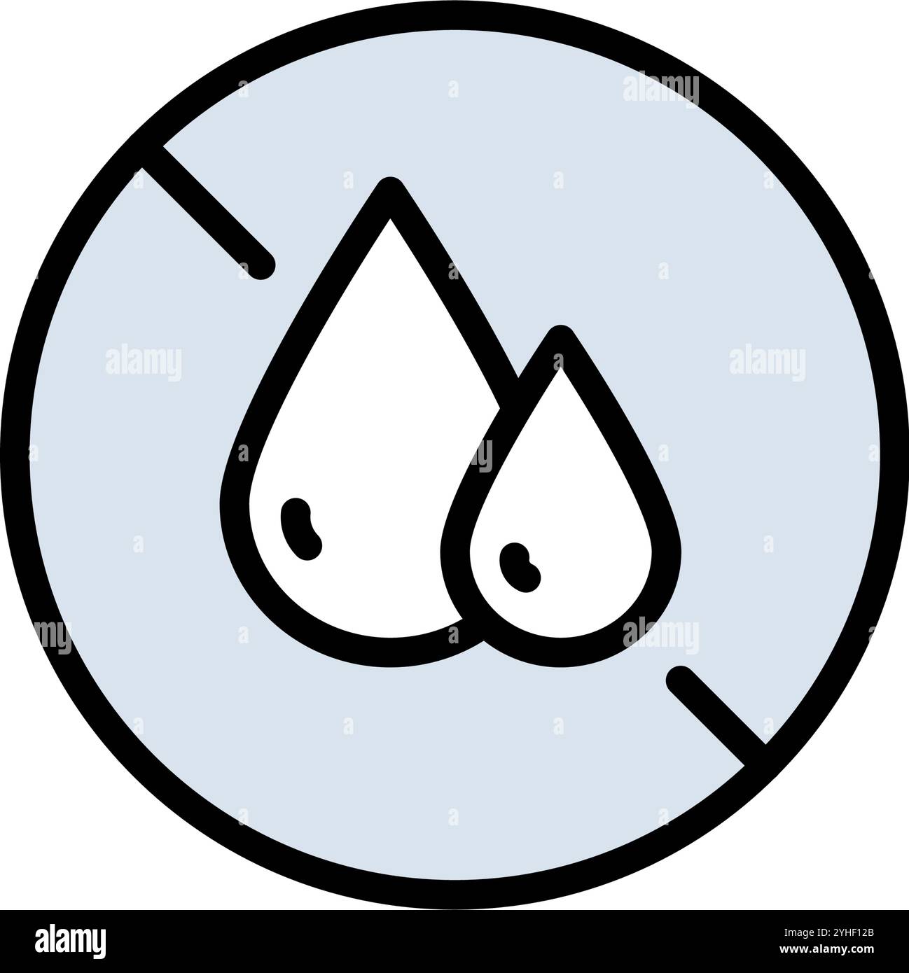 Waterproof color icon. Water repellent surface, corrosion, proof, chemical, hydrophobic, fabric, liquid drop. Simple vector illustration isolated on w Stock Vector