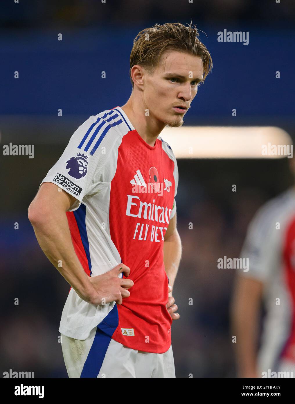 London, UK. 10th Nov, 2024. Chelsea v Arsenal - Premier League - Stamford Bridge - London.                                                                  Martin Odegaard in action.                                                                 Picture Credit: Mark Pain / Alamy Live News Stock Photo