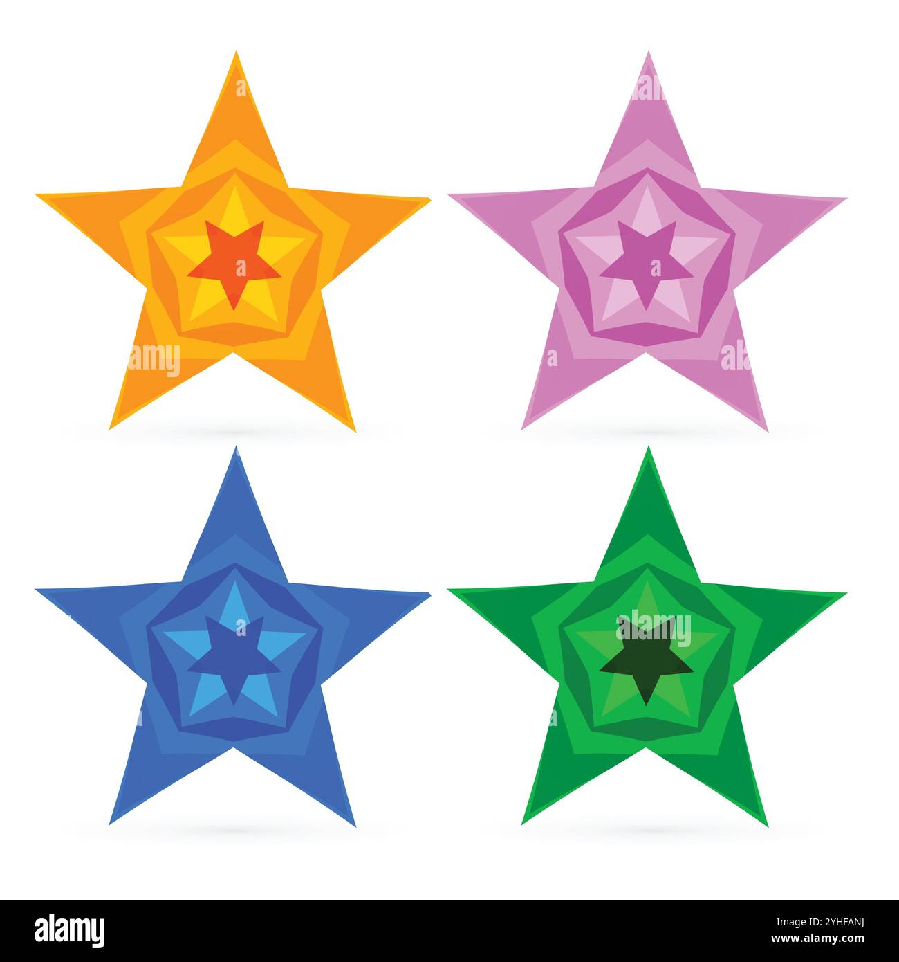 colorful abstract stars set design Stock Vector Image & Art - Alamy