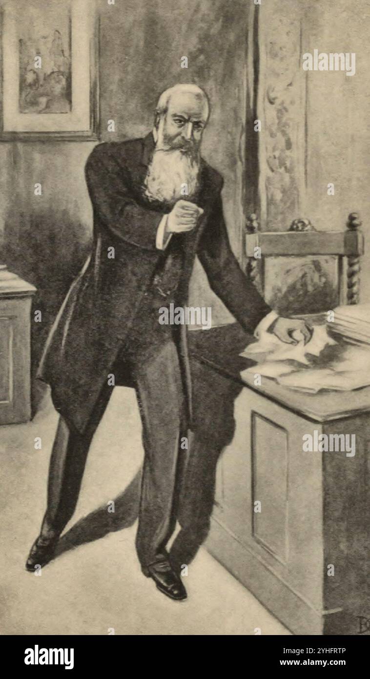 They tell only what is against me - An angry King Leopold of Belgium about his crimes against humanity Stock Photo