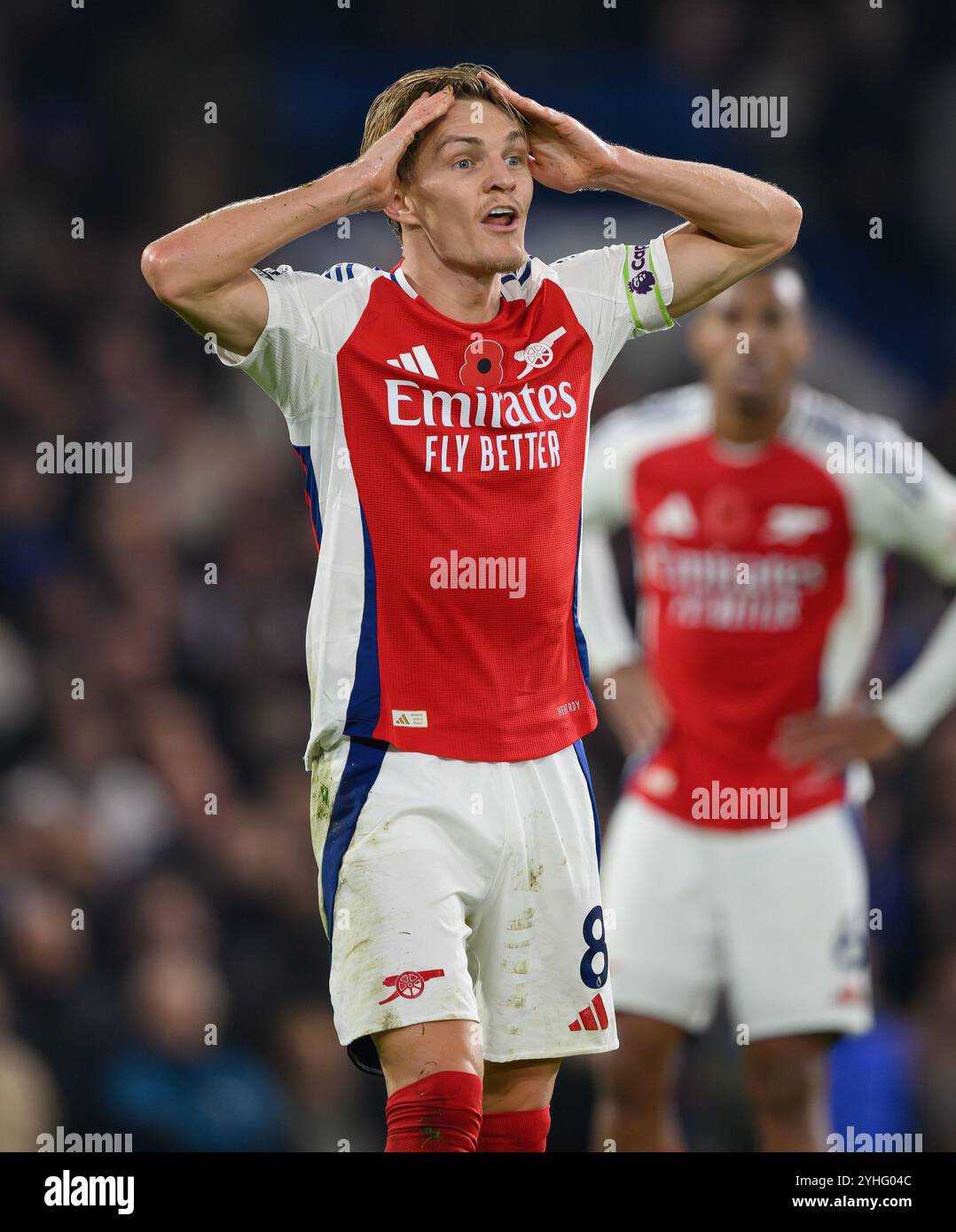 London, UK. 10th Nov, 2024. Chelsea v Arsenal - Premier League - Stamford Bridge - London.                                                                  Martin Odegaard in action.                                                                 Picture Credit: Mark Pain / Alamy Live News Stock Photo