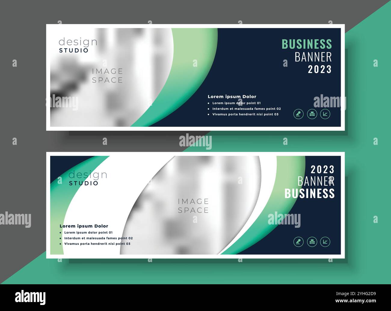 professional business banner template layout design Stock Vector Image ...