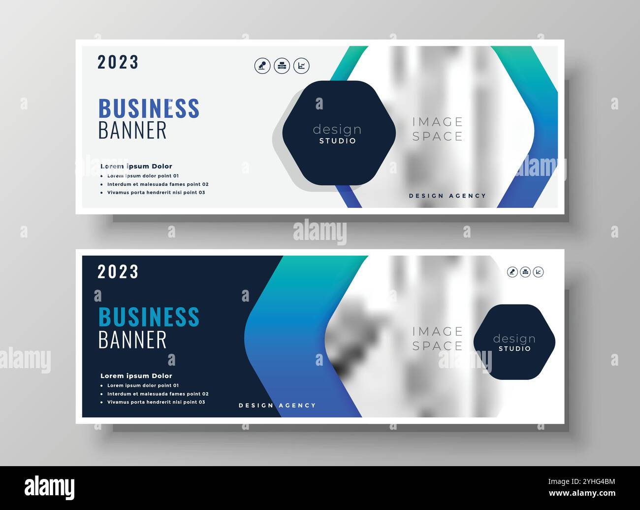 business banner design in blue theme Stock Vector Image & Art - Alamy