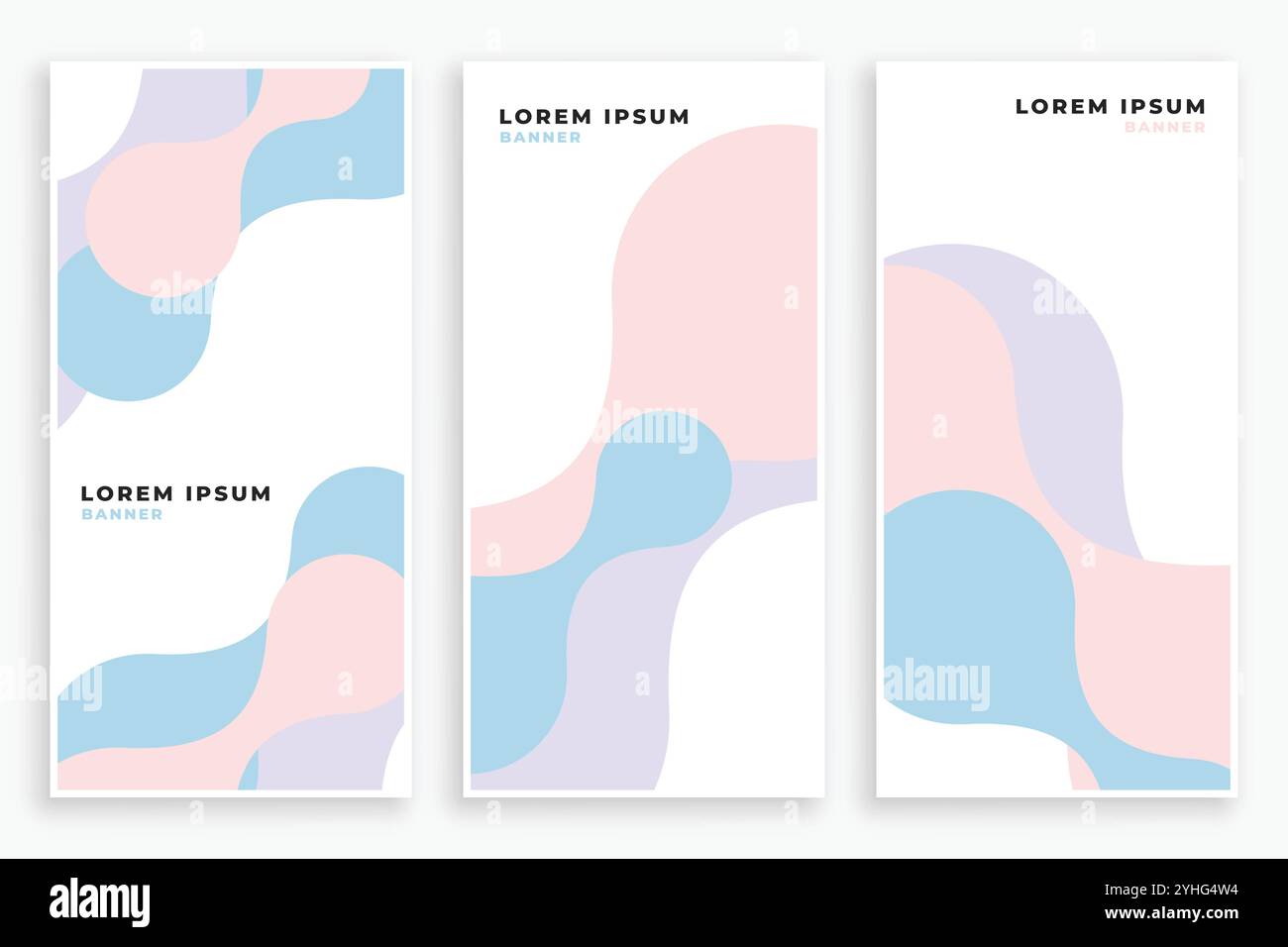 soft pastel color curve banners set Stock Vector Image & Art - Alamy