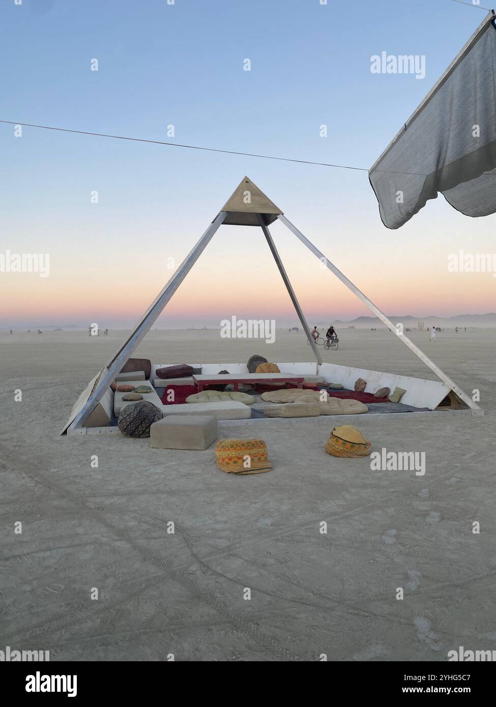 Chill Lounge Burning Man 2022 Black Rock Cit - Smartphone Captured Stock Image