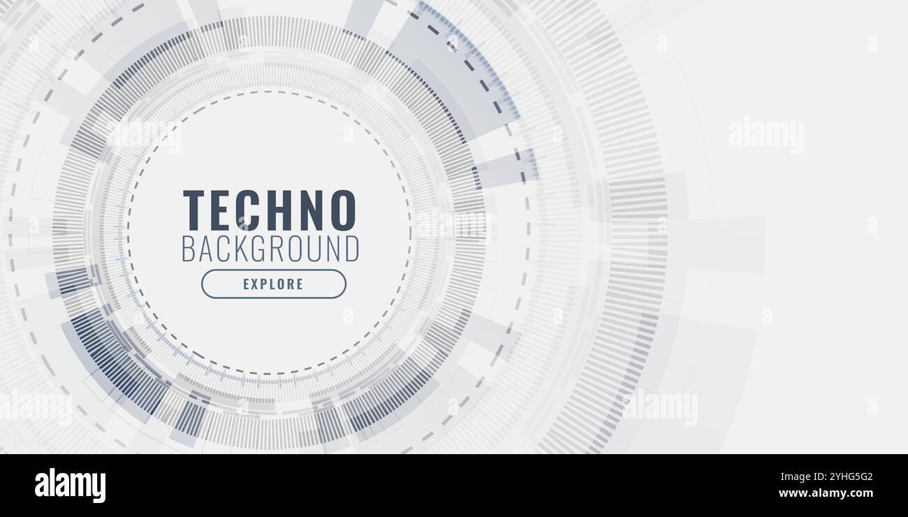 technology data visualization concept futuristic banner design Stock ...