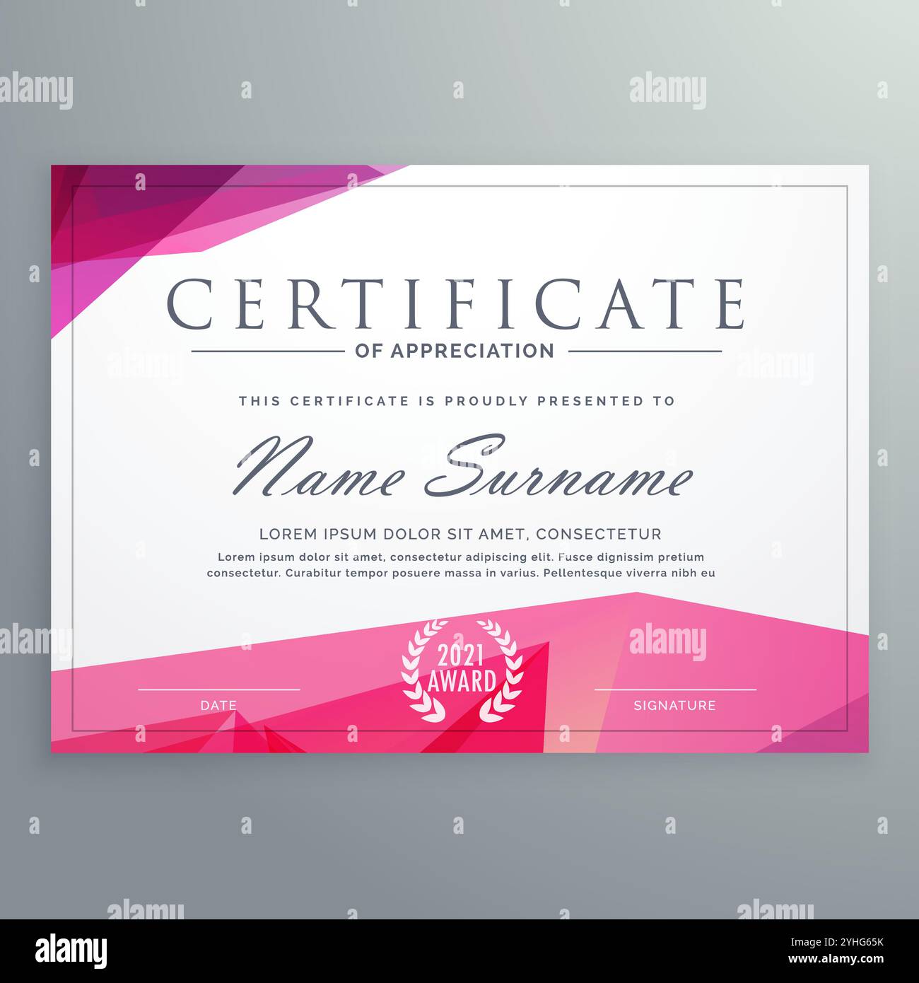 Multipurpose professional certificate template design hi-res stock ...