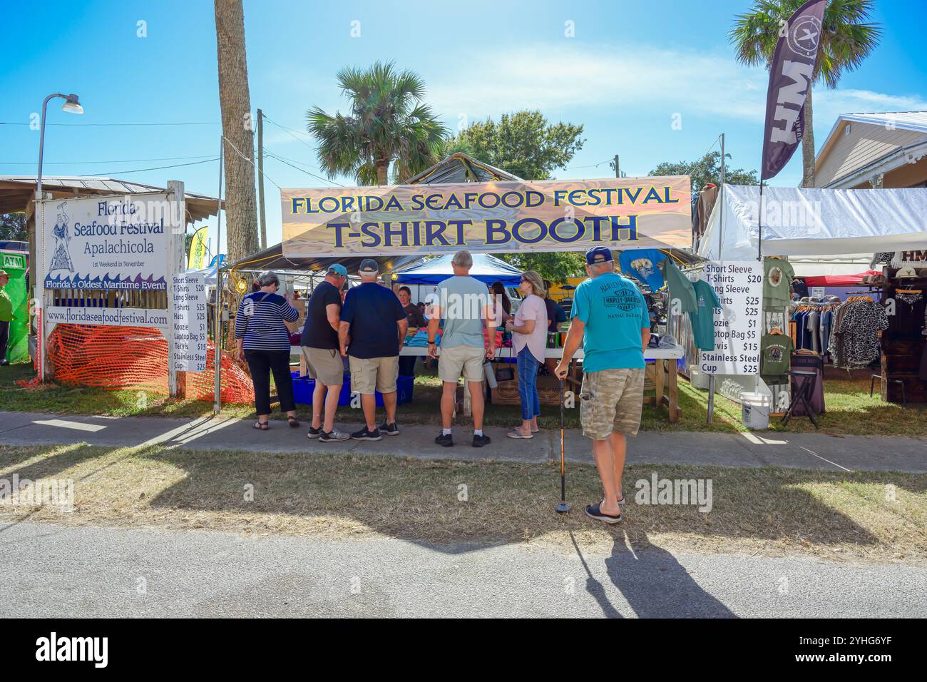 61st Annual Florida Seafood Festival November 1 & 2, 2024 T-shirt Booth Stock Photo