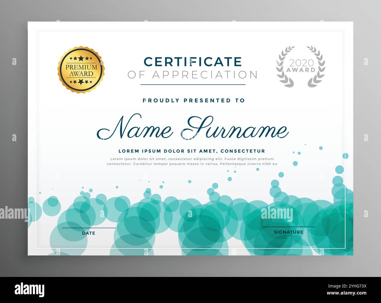 creative certificate template design with dots pattern Stock Vector ...
