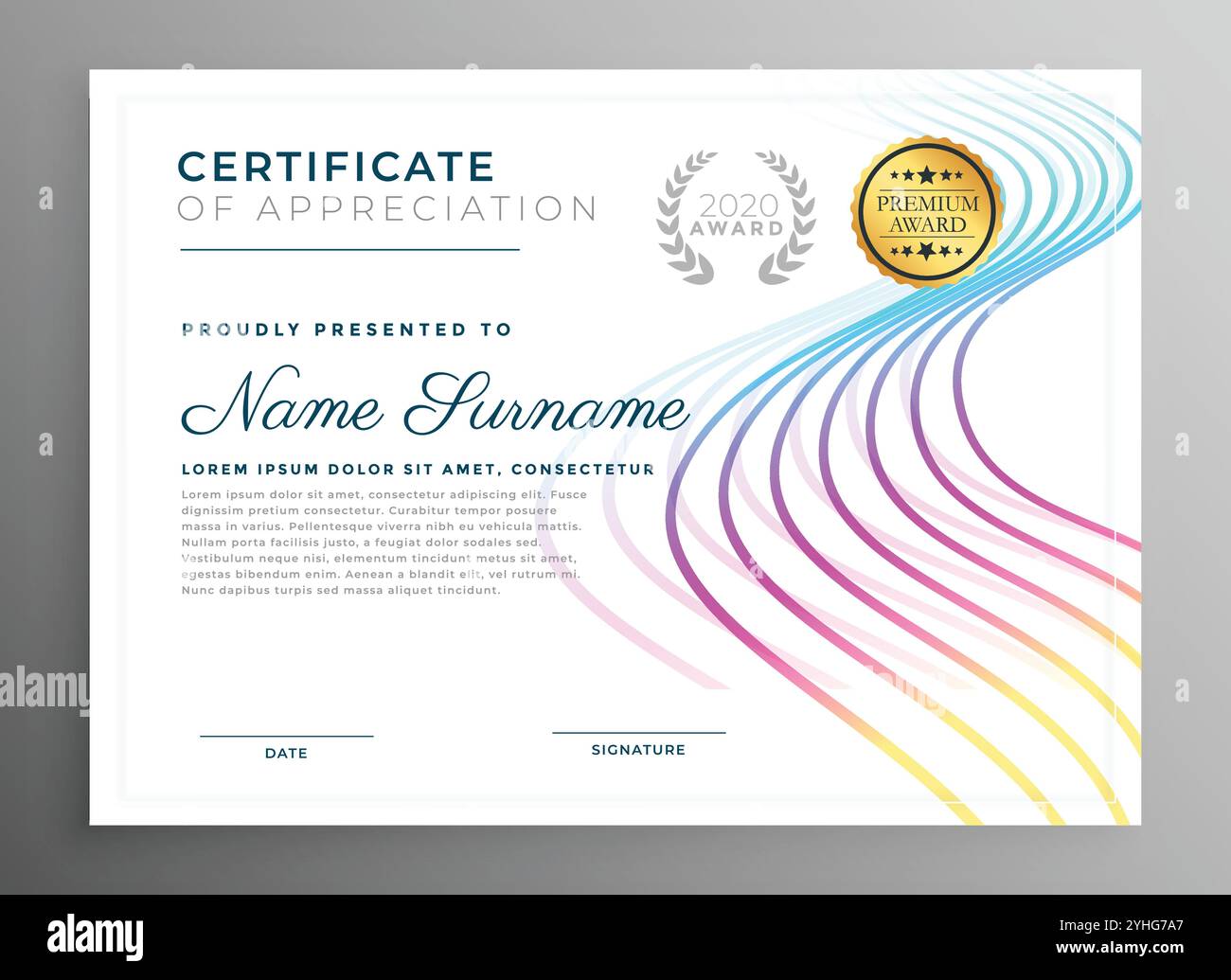 abstract creative certificate template design Stock Vector Image & Art ...