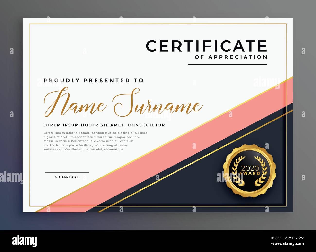 modern luxury certificate of appreciation template Stock Vector Image ...