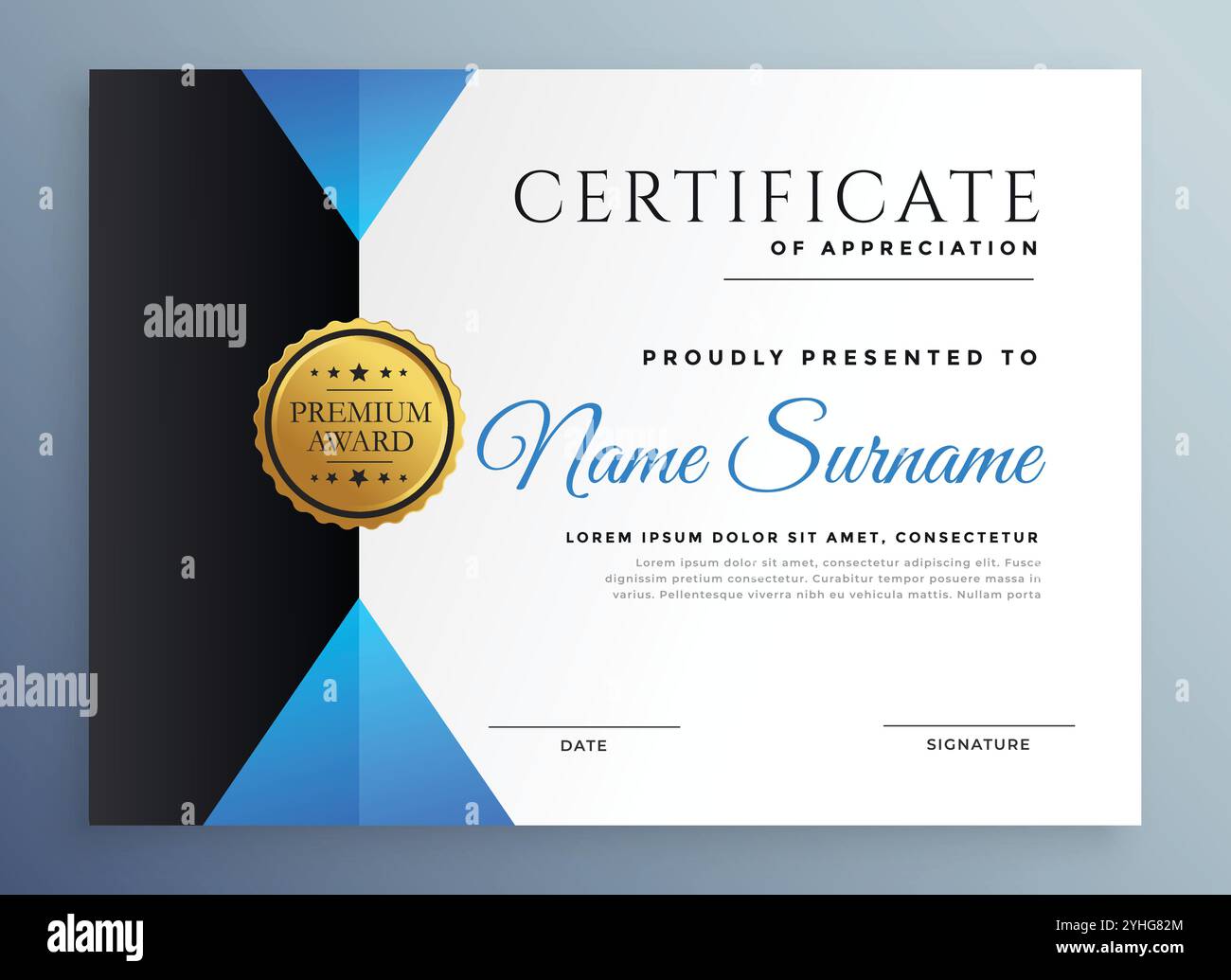 modern blue multipurpose certificate template design Stock Vector Image ...
