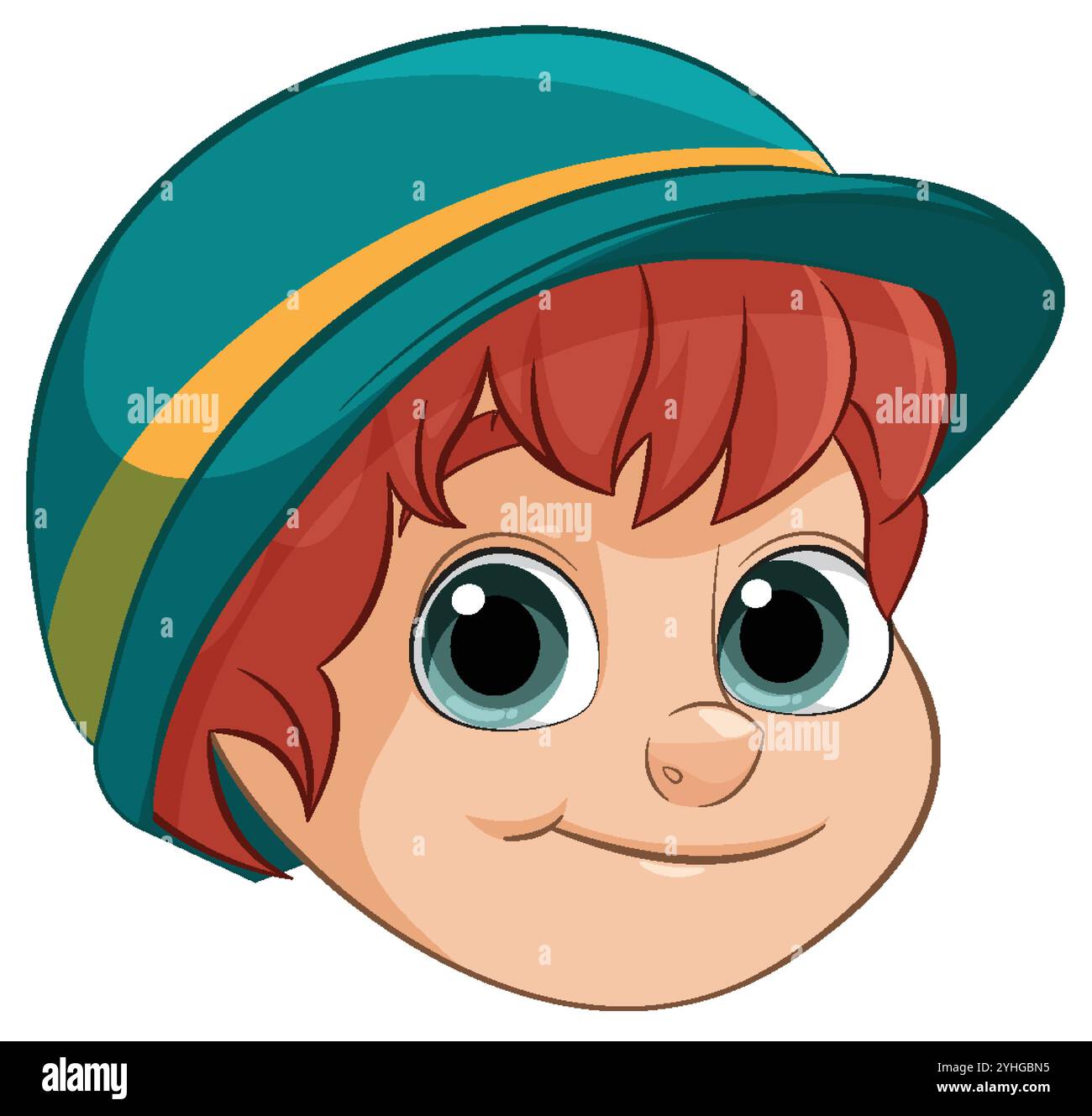 Illustration of a boy with a green hat Stock Vector Image & Art - Alamy