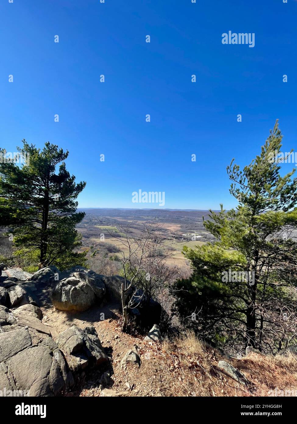 View from the Stairway to Heaven hike in Vernon, NJ - Smartphone Captured Stock Image