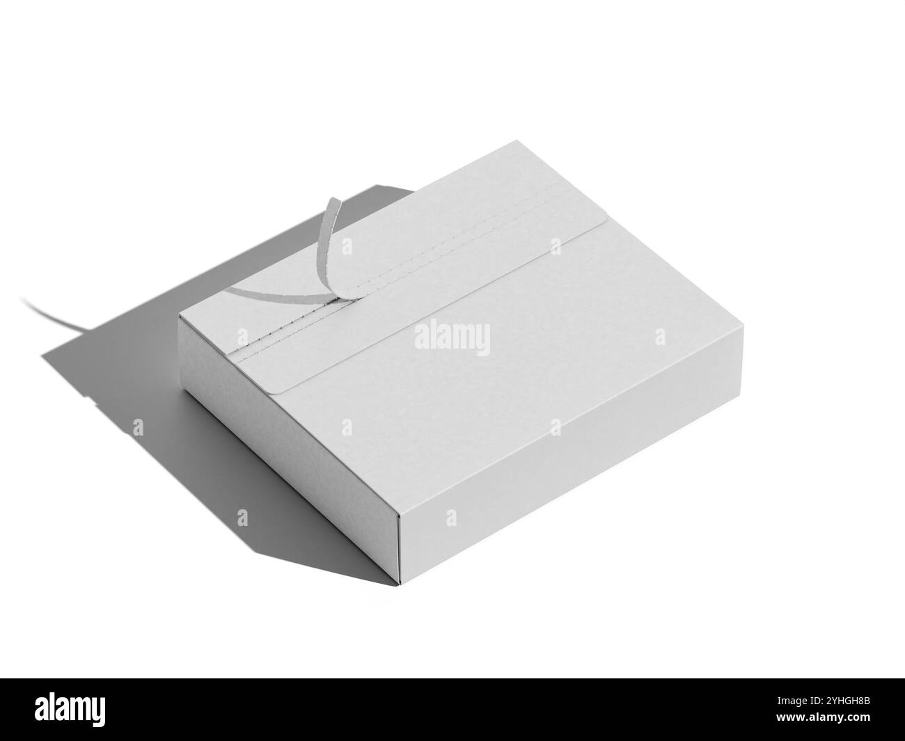 Isometric White Blank Tear Box Packaging Mockup Stock Photo