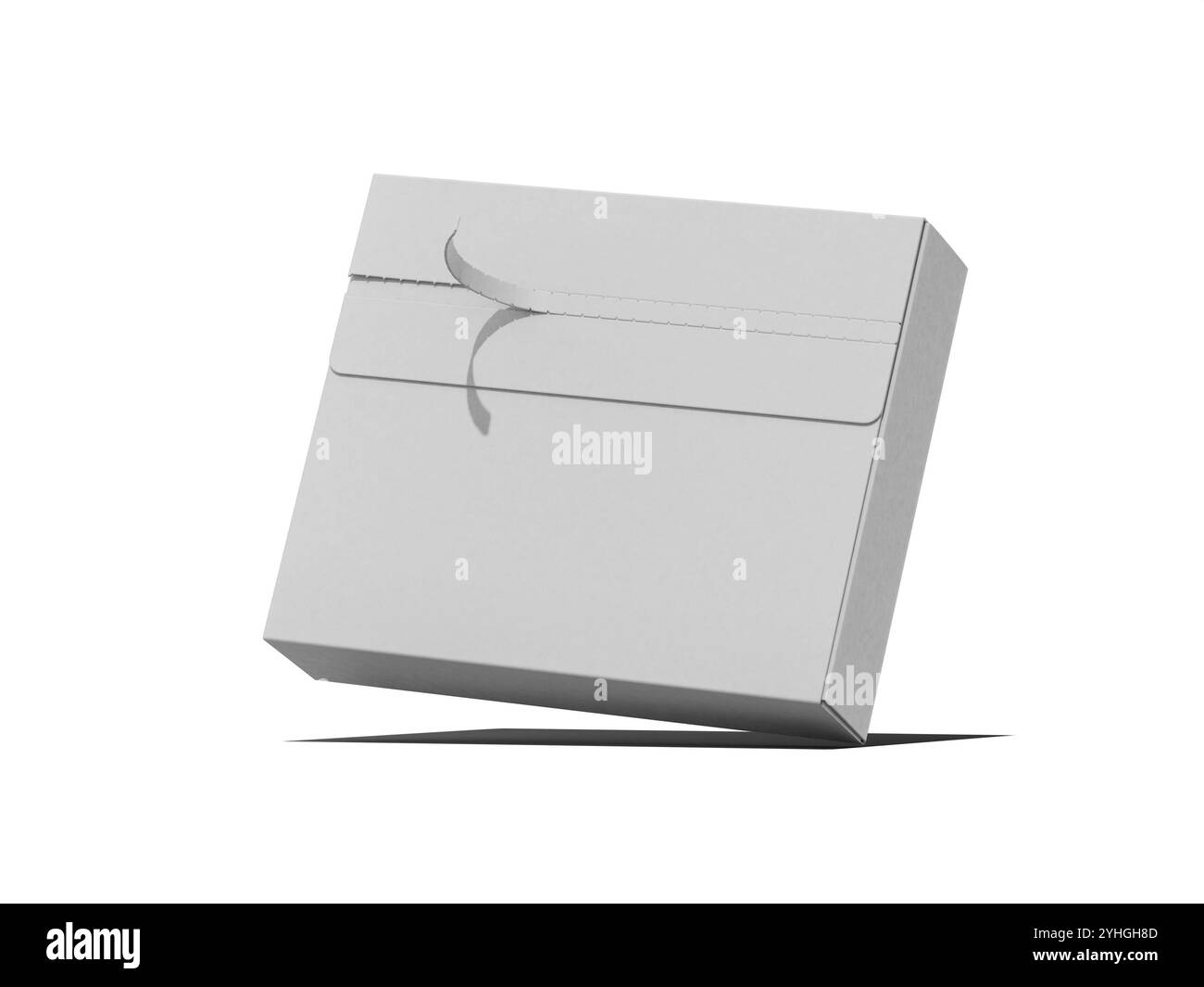 Front View White Blank Box Packaging Mockup Stock Photo