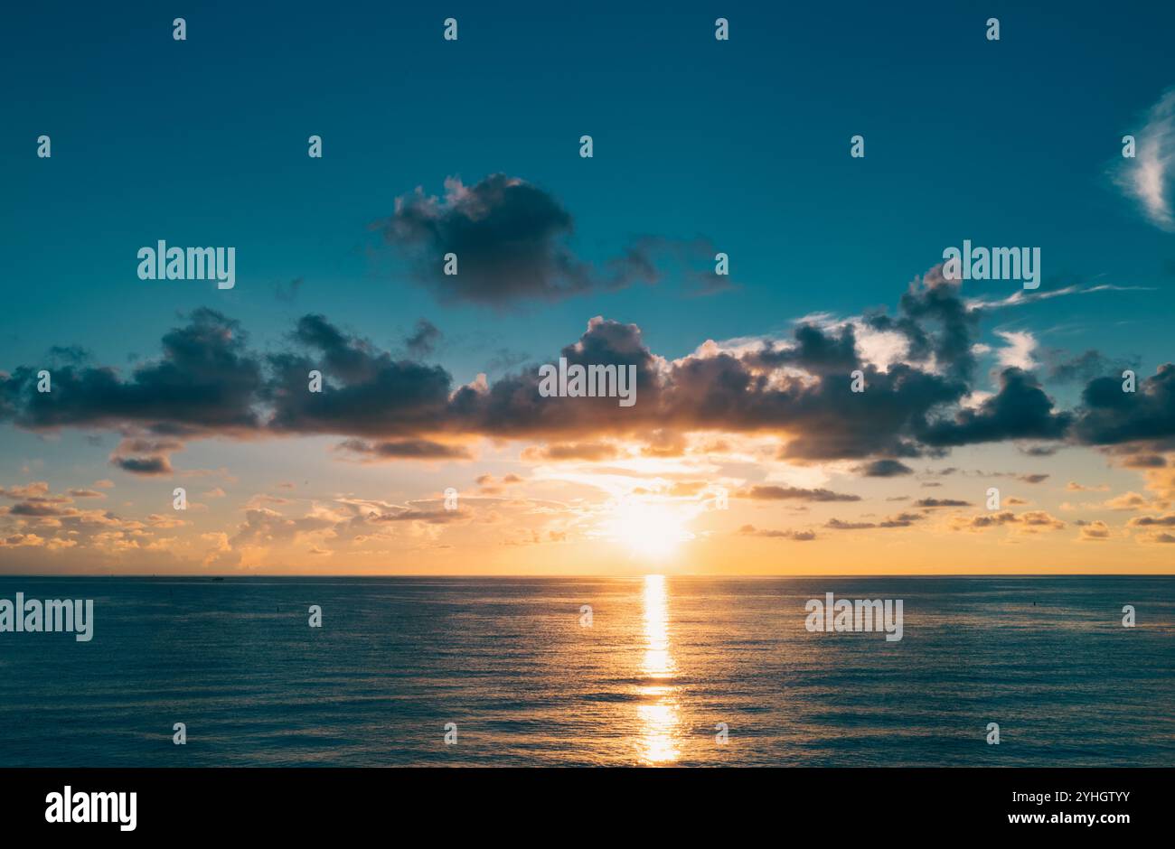 Sea beach with sky sunset or sunrise. Cloudscape over the sunset sea ...