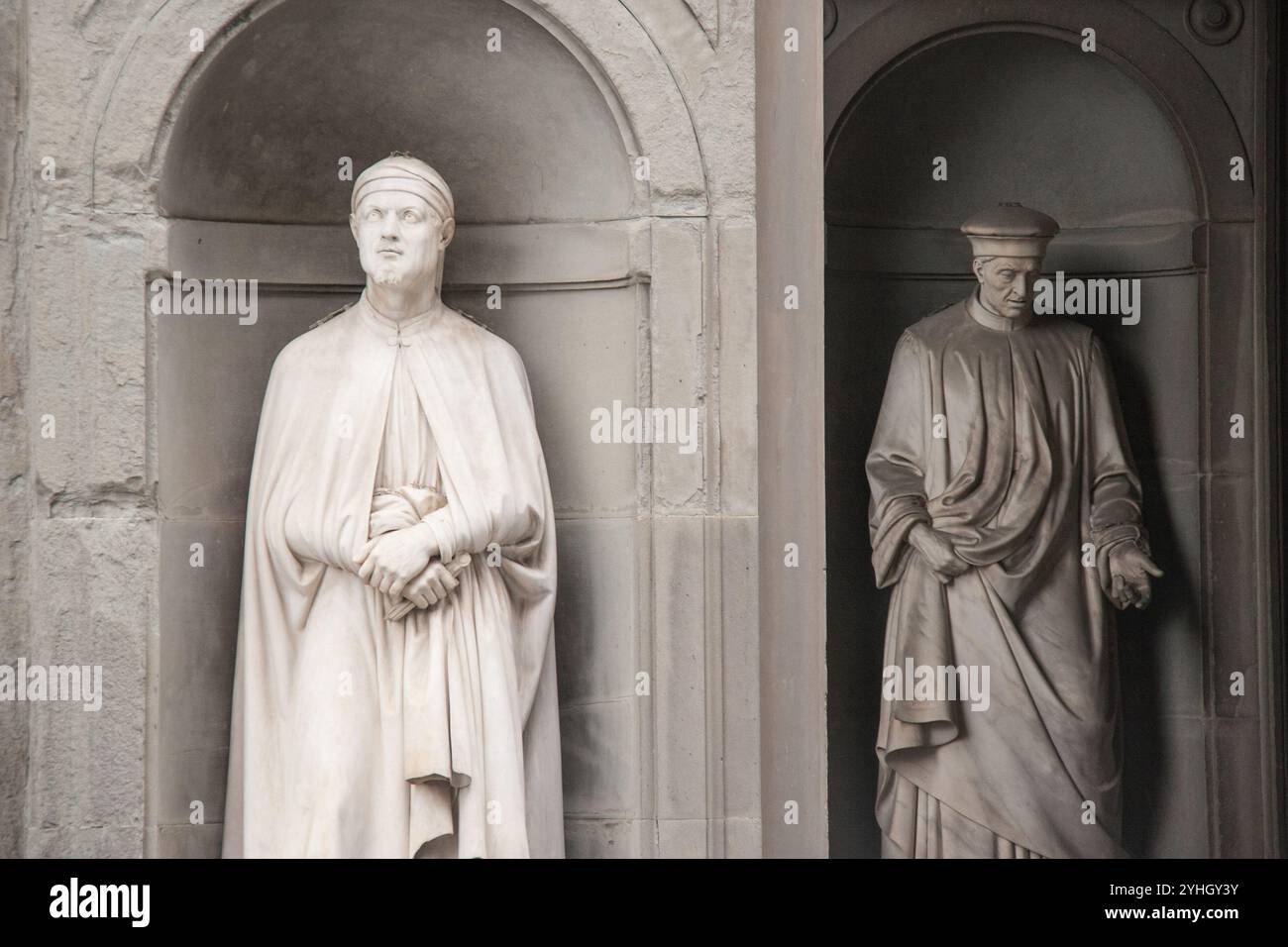 Uffizi MuCosimo Pater Patriae sculpture - seum Florence - Italy - Europe Stock Photo