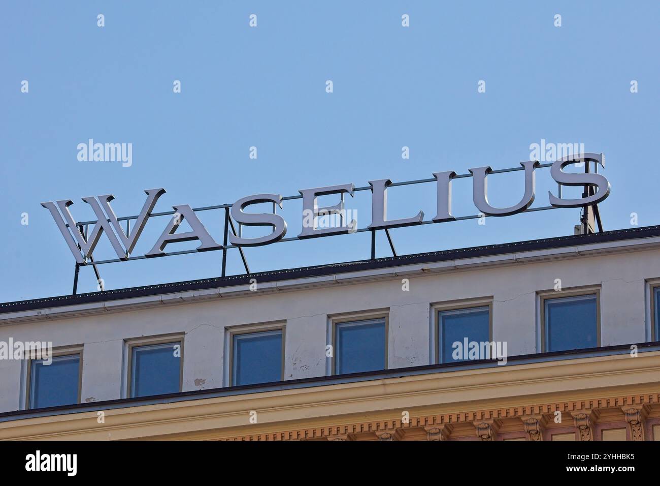 Helsinki, Finland – September 9. 2024: Waselius logo sign. Waselius is a law firm in Helsinki. Stock Photo