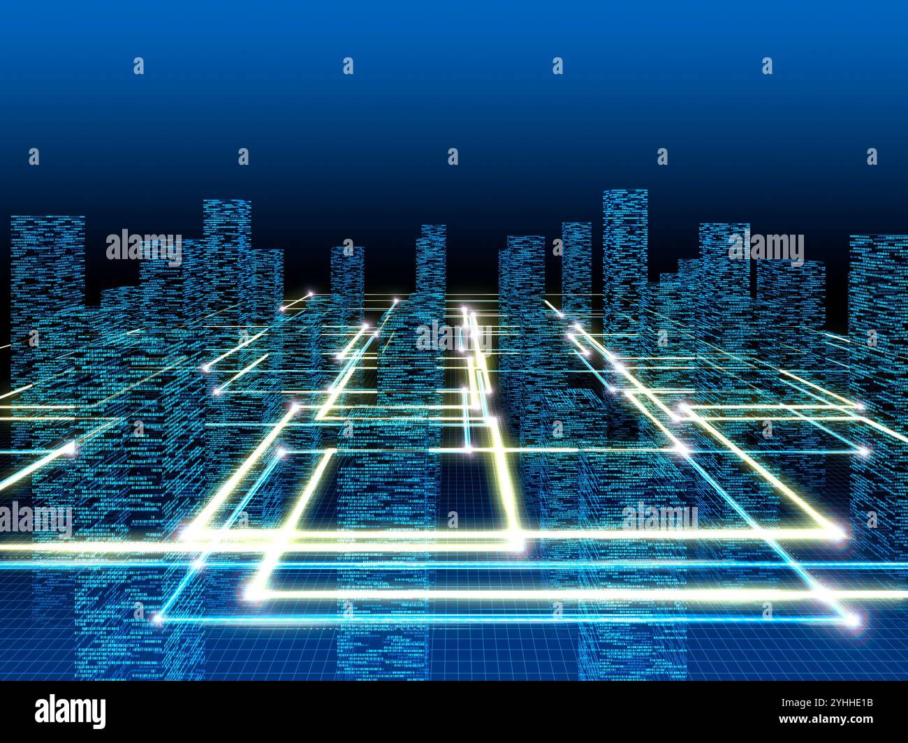 Network Rays Digital network circuit hi-res stock photography and images - Alamy