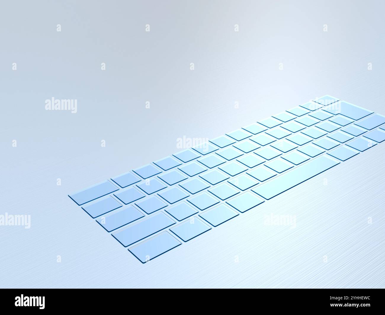 Translucent keyboard embedded in stainless steel plate Stock Photo - Alamy