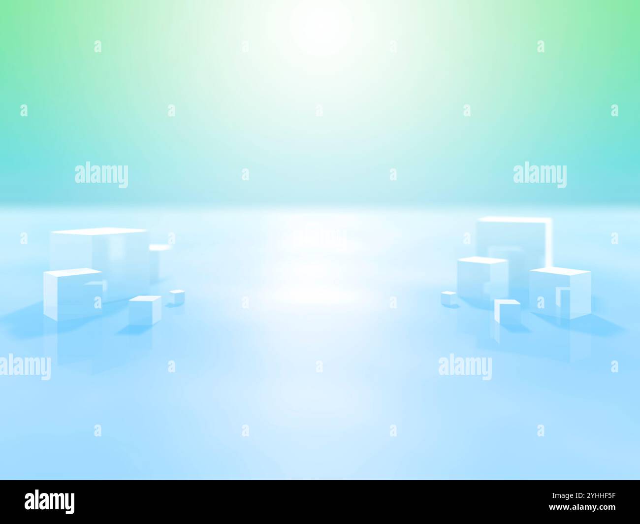 Bright space with square objects Stock Photo - Alamy