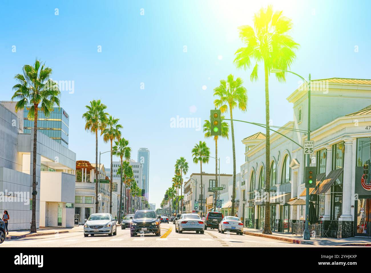 Urban views of the Beverly Hills area and residential buildings on the ...
