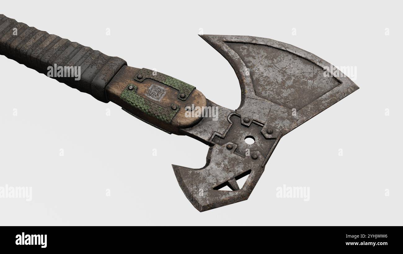 wooden axe with white background Stock Photo - Alamy