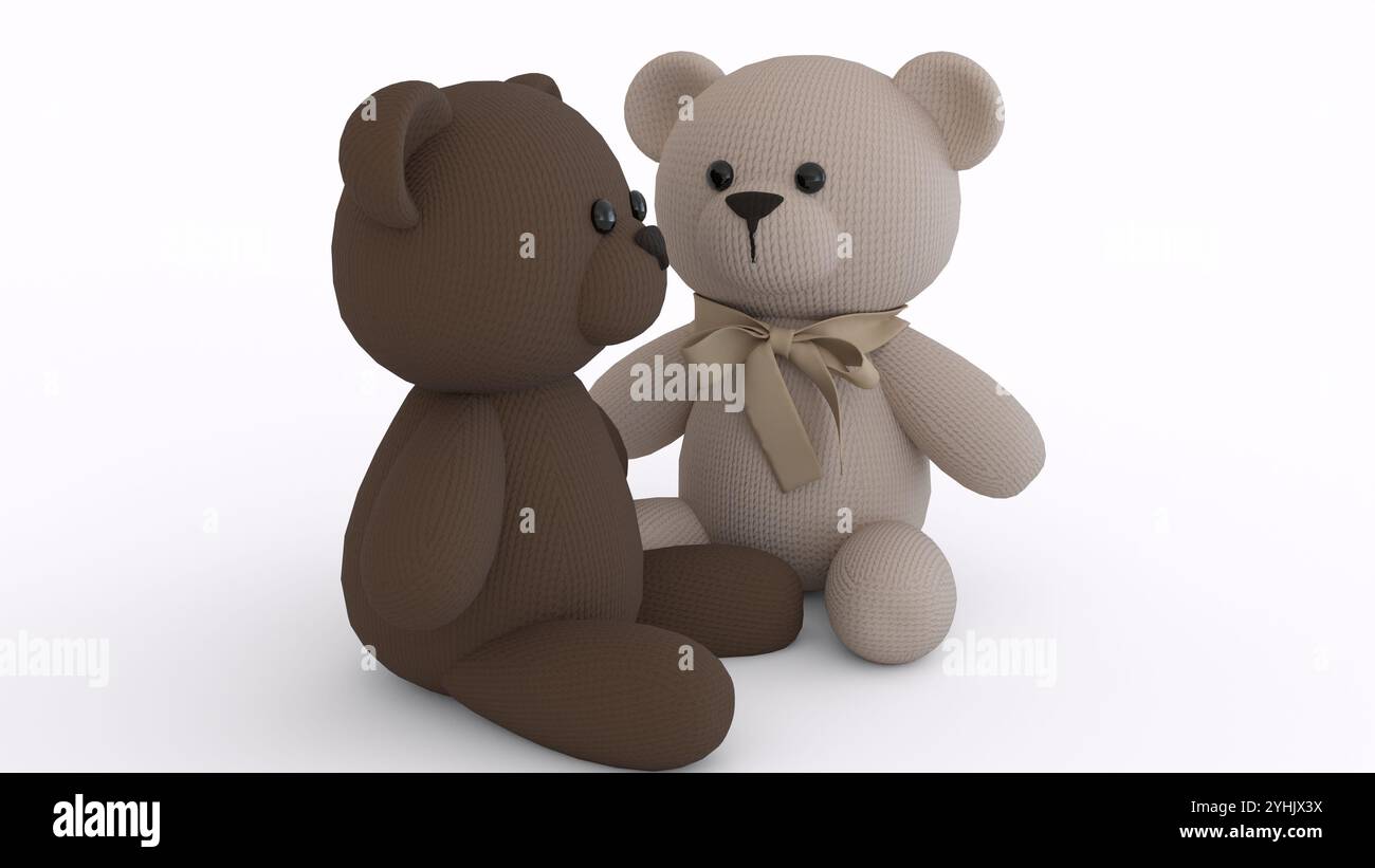 black and white teddy bear with white background Stock Photo - Alamy