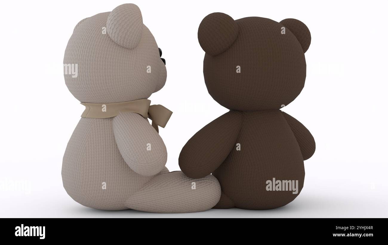 black and white teddy bear with white background Stock Photo - Alamy